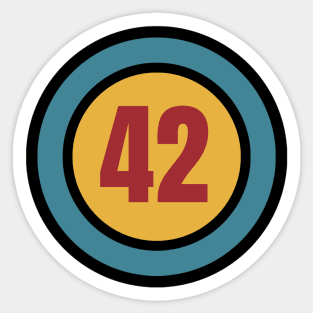 The Number 42 - forty two - forty second - 42nd Sticker